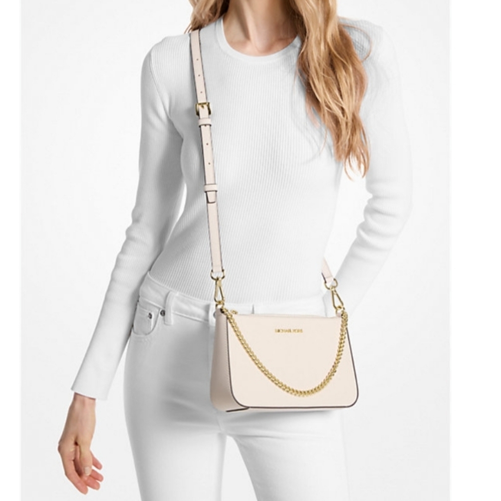 Michael Kors Jet Set Medium Saffiano Leather Crossbody Bag